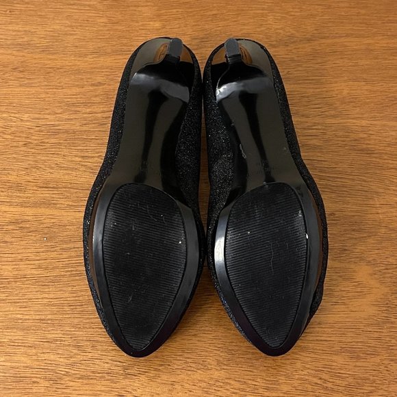 Nine West 6.5 Selma Black Sparkle Platform Heel Pumps Barely Worn!! - Picture 10 of 11